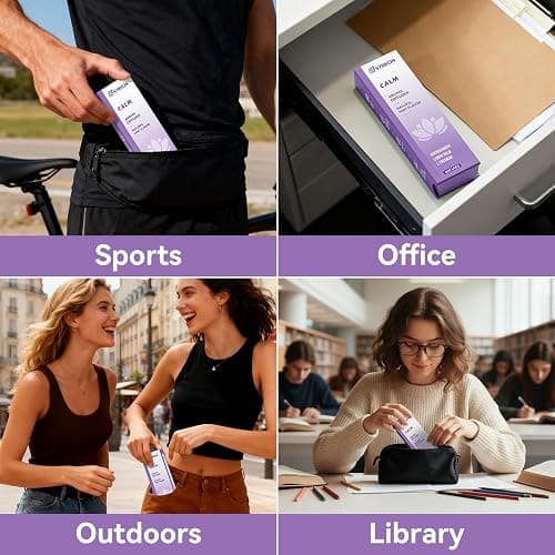 Herbal Diffuser Pen, Supports a Calm Mood | Relaxed Feelings, Mint Flavor, Ashwagandha, Lavender, L-Theanine, Lemon Balm, Vitamin B1 & B6, 600 Uses thumbnail 4