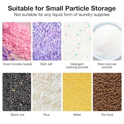Conworld Laundry Detergent Dispenser, Wall-Mounted Scent Booster Beads Dispenser for Laundry Organizer, Laundry Beads Container, Rice Dispenser, Black thumbnail 6