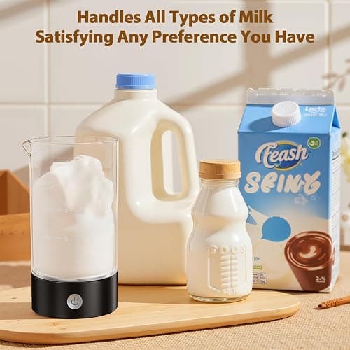 IDOSF Cold Foam Maker Frother Blender for Coffee - Handheld-Free - One-Button Battery Powered - Frother for Cold Foam - Ideal Gift (Smoky Black) thumbnail 2