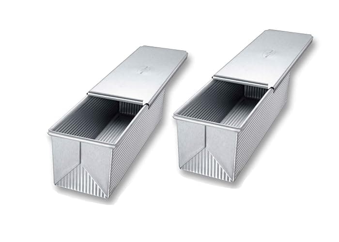 USA Pan Pullman Loaf Pan with Cover, Large w Set of 2 - Image 1
