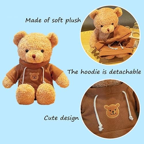 11.8 inches Teddy Bear Stuffed Animals Soft Plush Cute Teddy Bear Doll for Boys Girls (Red) thumbnail 5