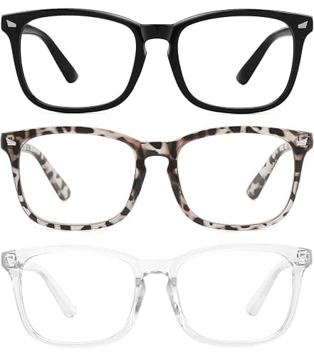 MEETSUN Blue Light Blocking Glasses, Anti Eye Strain Headache (Sleep Better),Computer Glasses UV400 Transparent Lens - Image 1