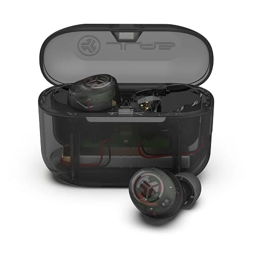 JLab Go Air Pop+ True Wireless Earbuds, in Ear Headphones, Bluetooth Earphones, 35H Playtime Ear Buds, Bluetooth Earbuds with Microphone, USB-C Charging Case, Dual Connect, EQ3 Sound, Clear - Image 1