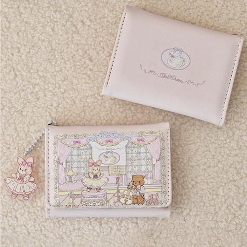 HOKMAH Cute Wallet Girls Short Purse Coquette Accessories Coquette Stuff Trifold Kawaii Wallet Women Small Preppy Aesthetic Card Holder Cutecore Harajuku (Bunny Bear) thumbnail 2