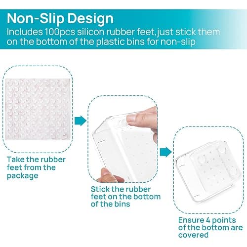 Vtopmart 37 PCS Plastic Clear Drawer Organizer, Acrylic Desk Drawer organizers, Organization and Storage for Makeup, Bathroom, Office, Cabinet, kitchen, Bedroom thumbnail 7