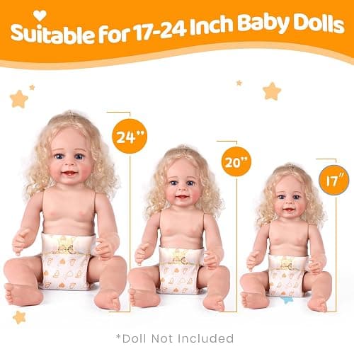 BABESIDE 30 Pcs Reborn Baby Doll Diapers Set for 17-24 Inch Babydolls, Cute Animal Patterns Babydoll Diapers Dolls Underwear for Lifelike Reborn Baby Doll Accessories thumbnail 3