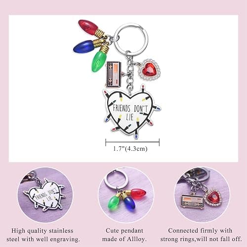 Friendship Gifts Keychain Friends Don't Lie Merchandise Halloween Collection Gift thumbnail 2