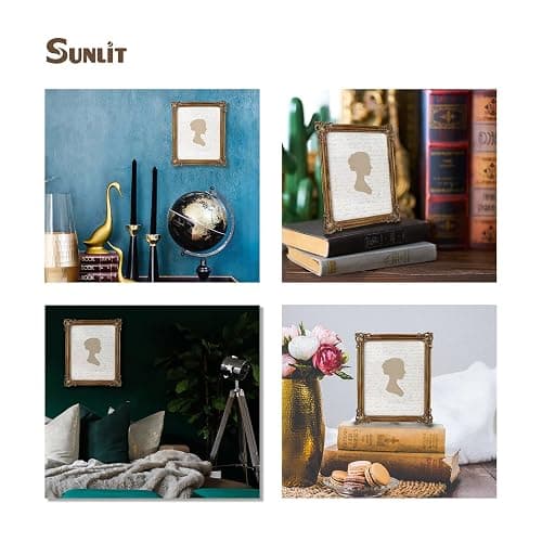 Sunlit Vintage Picture Frame 8x10 Inch, Luxury Antique Photo Frames with Glass Front, Photo Display, Tabletop Wall Hanging, Gift Ideas, Bronze thumbnail 5