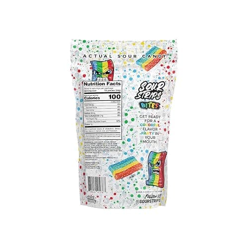 SOUR STRIPS Bites Rainbow Flavored Chewy Candy Bag, 6.35 oz (Pack of 2) thumbnail 2