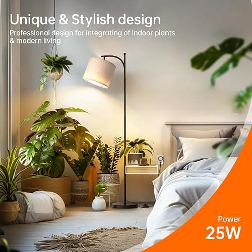 Bstrip Grow Lights for Indoor Plants Full Spectrum, 3000K Tall Plant Light, 25W Led Grow Light with Stand, Plant Lamp with Auto On/Off Timer Function, Angle Adjustable thumbnail 2