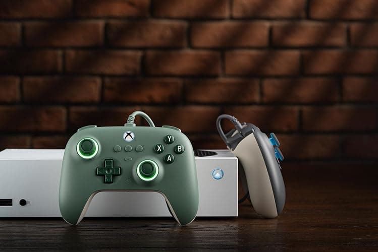 8Bitdo Ultimate C Wired Controller for Xbox with Hall Effect Joysticks and Triggers, RGB Lighting Fire Ring, Compatible with Xbox Series X|S, Xbox One, Windows 10/11- Officially Licensed (Dark Green) thumbnail 5