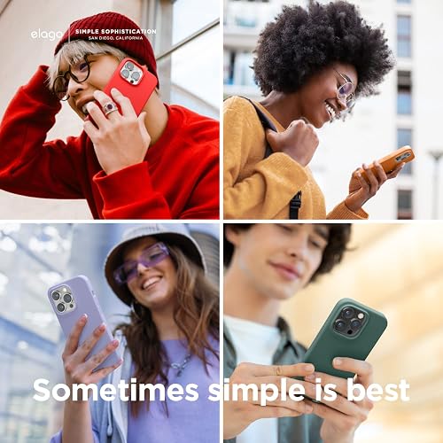 elago Compatible with iPhone 14 Case, Liquid Silicone Case, Full Body Protective Cover, Shockproof, Slim Design, Anti-Scratch Soft Microfiber Lining, 6.1 inch (Purple) thumbnail 3