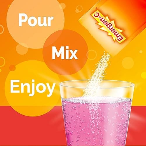 Emergen-C 1000mg Vitamin C Immune Support Powder Pink Lemonade 30CT includes Zinc, Manganese, 7 B Vitamins and Electrolytes for Back to School Essentials thumbnail 5