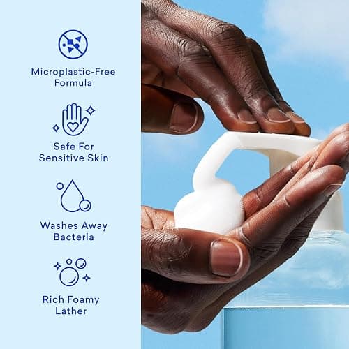 BLUELAND Hand Soap Starter Set, 1 Refillable Glass Foaming Hand Soap Dispenser with 4 Refill Tablets, Variety Scents, 4 x 9 Fl oz thumbnail 3