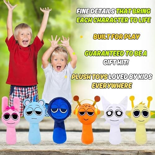 Soft Plush Toys Set – Phase 1 Soft Stuffed Characters, Adorable Collectible Plush Dolls, Great for Fans & Kids (6 pcs) thumbnail 7