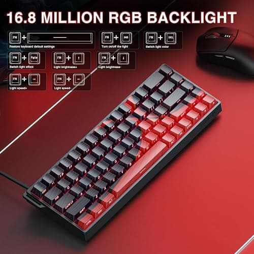 AULA WIN68 HE MAX - Hall Effect Gaming Keyboard with Magnetic Switch, Adjustable Actuation Fast Trigger Mode, 8KHz Polling Rate, RGB Backlit Wired Mechanical Gaming Keyboard 60 Percent Compact Design thumbnail 6