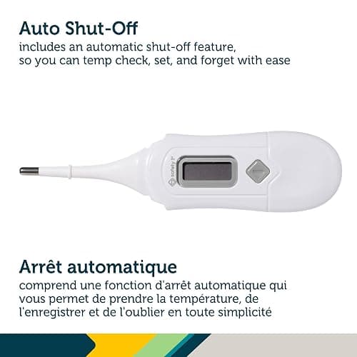 Safety 1st 3-in-1 Nursery Thermometer – Oral, Rectal, and Underarm Thermometer for Babies, Kids, and Adults with Flexible Tip, Over-Insertion Gauge, Fast & Accurate Readings, Celsius/Fahrenheit thumbnail 7