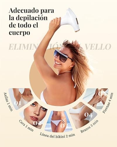 Haarlosy Depiladora Láser IPL Sin Dolor,Depiladora de Luz Pulsada 3 Funciones Avanzadas, Depilacion Laser 9 Niveles de Energía para Mujeres y Hombres, Ideal para Rostro, Bikini y Cuerpo GLY01 thumbnail 5