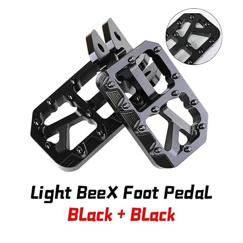 Colored Nail Foot Pedals Aluminum Alloy Pedals for Surron Light Bee X/S,Segway X160/X260,Talaria MX4,E Ride PRO SS, Black thumbnail 3