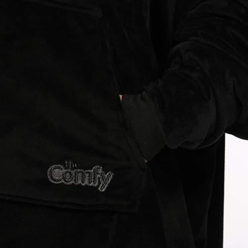 THE COMFY Original | Sherpa Lined Microfiber Fleece Wearable Blanket With Hood From Shark Tank, Oversized Design With Pocket thumbnail 5