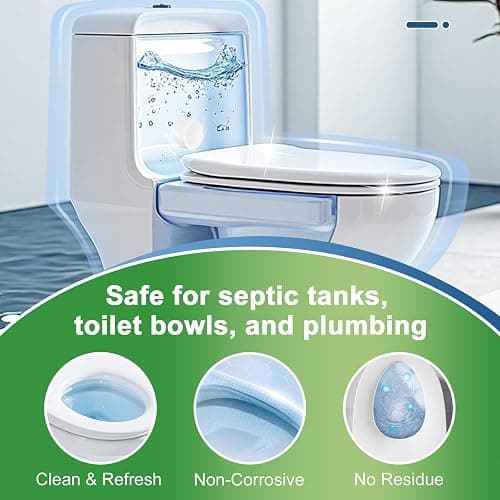 Msvvko Toilet Bowl Cleaner Tablets - 30 Pack Automatic Cleaners with Bleach, Slow-Releasing Toilet Tank Cleaners for Deodorizing & Descaling, Household Toilet Cleaners against Tough Stains thumbnail 5