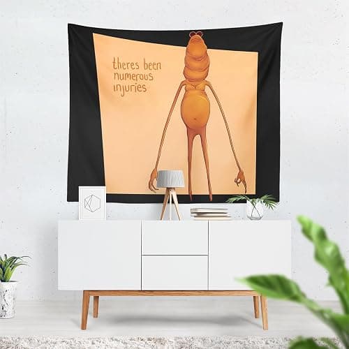 Jschlatt Marcus the Worm Funny Meme Tapestry, There's Been Numerous Injuries Wall Hanging 60'' x 50'' (150cm x 130cm) thumbnail 4