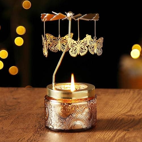 Butterfly Rotating Scented Candle, Gifts for Women Mom Daughter Sister Wife | Birthday Gifts for Women Friendship, Unique Candle Gift for Christmas Anniversary Mothers Day thumbnail 8