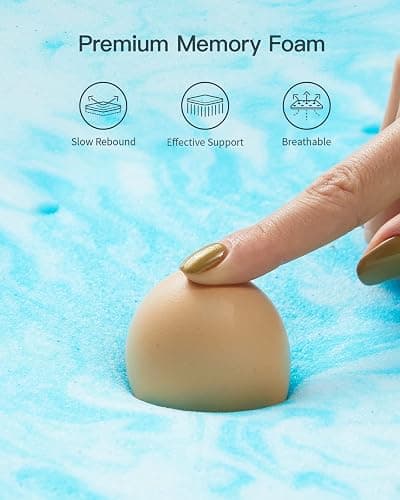 PERLECARE 3 Inch Twin XL Memory Foam Mattress Topper, Cooling Gel Infused Mattress Pad, Ventilated Bed Topper for Pressure Relief Back Pain, CertiPUR-US Certified, Dorm Room Essentials - Twin XL - 3 inch thumbnail 3
