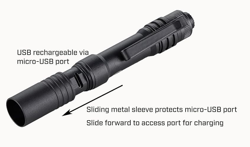 Streamlight 66604 MicroStream 250-Lumen EDC Ultra-Compact Flashlight with USB Rechargeable Battery, Box, Black thumbnail 4