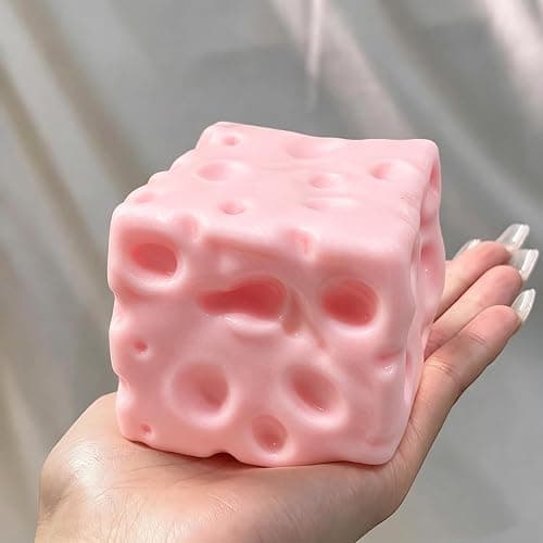 1PC Realistic Swiss Cheese Squishy Toy – Dough Texture Stress Relief Fidget Toy for Adults, Anxiety Relief Sensory Tool, Unique Desk Decor, Not Edible thumbnail 5