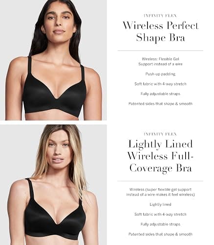 Victoria's Secret Women's Infinity Flex Full Coverage Push Up Wireless Bra, Bras for Women (32B-38DDD) thumbnail 5