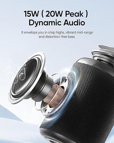 Portable Bluetooth Speaker with Lights, Powerful Crystal Clear Sound, IPX5 Waterproof, All Day Playtime, AUX&TF-Card Input, Bluetooth 5.3, TWS Paring, Small Wireless Speaker for Outdoor, Gift Ideas thumbnail 2