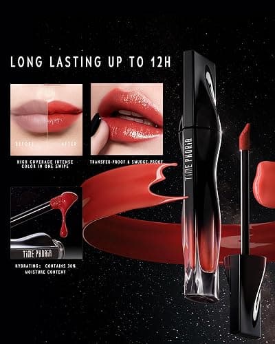 TIMEPHORIA STELLAR DUST LIP STAIN-Long Lasting, Waterproof and Transferproof Lip Tint, Glossy Finish Lip Gloss, Lightweight Lipstick, High Coverage, Stocking Stuffers For Teen Girls (004 Mauvion) thumbnail 7