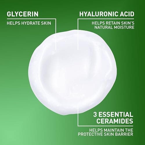 CeraVe Hydrating Facial Cleanser, Moisturizing Face Wash For Dry Skin, Hyaluronic Acid + Ceramides + Glycerin, Hydrating Cleanser For Normal To Dry Skin, National Eczema Association Certified thumbnail 3