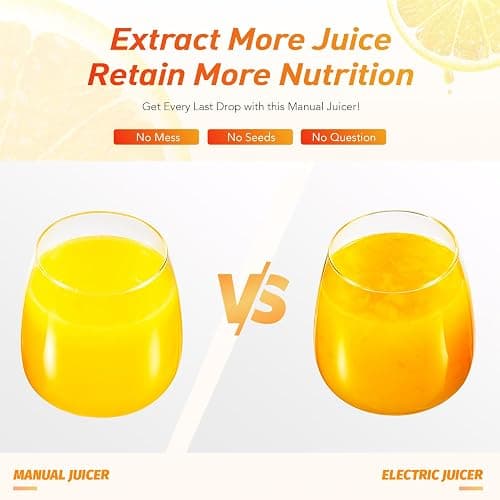 CO-Z Hand Press Juicer Machine, Manual Orange Juicer and Professional Citrus Juicer for Orange Juice Pom Lime Lemon Juice, Commercial Lemon Squeezer, Easy to Clean, Gray thumbnail 5