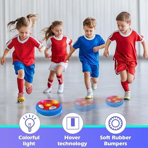 Hover Soccer Ball, Air Floating Soccer with LED Lights & Foam Bumper, Indoor Soccer Toys for Kids Ages 5-12, Ideal Easter Birthday for 4 5 6 7 8 9 10 11 12 Year Old Boys Girls thumbnail 6