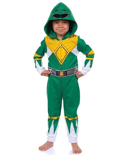 INTIMO Mighty Morphin Power Rangers One Piece Hooded Sleep Pajama For Kids - Image 1