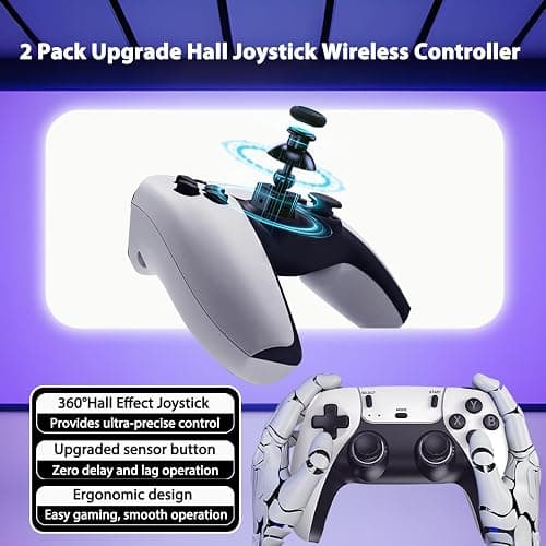Wireless Retro Game Console Built-in 20000+ Games and 23 Emulators, 2026 New Plug & Play Retro Gaming Console with 4K Output & Dual 2.4G Controllers, Games Nostalgic Stick for Christmas Gift (64GB) thumbnail 6