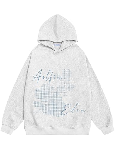 Aelfric Eden Blurring Flower Print Hoodie Womens Oversized Graphic Hoodies Y2K Floarl Solid Pullover Hooded Sweatshirt Unisex - Image 1