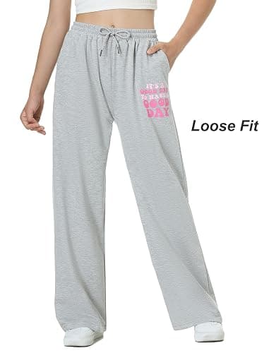 EXARUS 3 Pack Girls Sweatpants Joggers Teen Sweat Pants Cute Baggy Tween Trendy Clothes Preppy with Pockets thumbnail 2