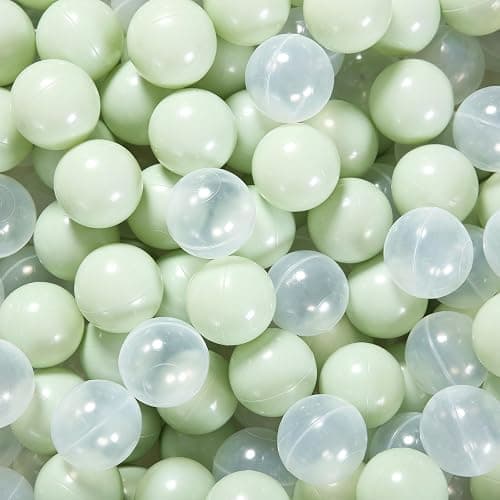 GUESVOT Soft Play Ball Pit Balls - Crush Proof Plastic Balls for Ball Pit Pack of 100pcs Set for Toddlers Ball Pool Playtent Tunnels with Reusable Storage Bag - 2.16 Inch - Image 1