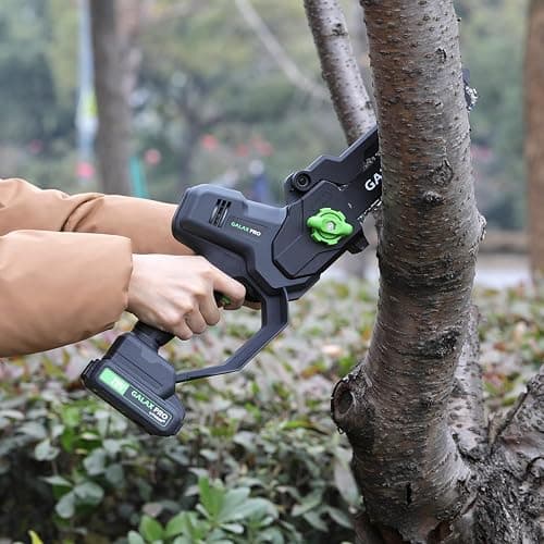 GALAX PRO 8 Inch Mini Chainsaw with Auto Oiler[2025 Upgraded]Handheld Cordless Electric Chain Saw with 2x2.0Amh Batteries for Outdoor Tree Branch Cutting,Home Improvement, Garden & Orchard Pruning thumbnail 6