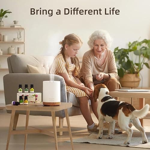 ASAKUKI 300ml Essential Oil Diffuser, Aromatherapy Ultrasonic Cool Mist Essential Oil Diffuser with 7 Color Lights, Auto Shut-Off for Home Bedroom Office thumbnail 7