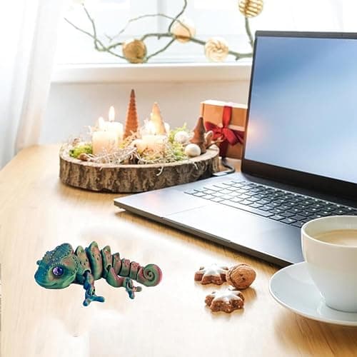Chameleon, Gecko Wall Climber Toy, Gecko Wall Climber Toy, Stress Relief and Sensory Fidget, Anxiety Relief 3D Printed Toys for Office, Home, Halloween, Birthday, Collectibles Gifts thumbnail 5