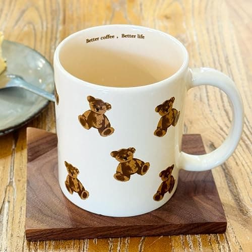 Cute Teddy Bear Coffee Mug- Cartoon Bear Cups-Adorable Gifts for Kids and Women-Ceramic Mug for Home, Office-Perfect for Animal Lovers, Teachers, Parents-11OZ thumbnail 4