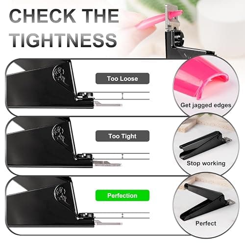 Black Premium Nail Clippers with Magnets Sizers for Acrylic Nails, Artificial Fake Nail False Nail Tip Cutter Trimmer Manicure Pedicure Sharp Blade Clip Tool For Salon Home Art Beauty thumbnail 4