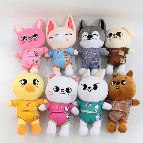 RHEETADA 8 PCS Skzoo Plushies Set 9.8 Inches 2024 New Stray Kids Cute Stuffed Animals Toy Stray Kids for Boys and Girls(R) - R thumbnail 3