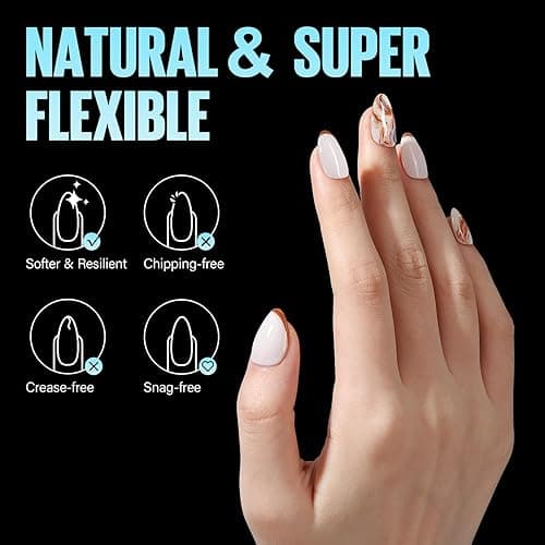 TOMICCA Short Almond Nail Tips, 240Pcs Half Matte Soft Acrylic Nail Tips, 12 Sizes Acrylic Pre-Shaped Nails, Full Cover False Nails Almond Press on Nails Short Fake Nails for Extension Nail thumbnail 6