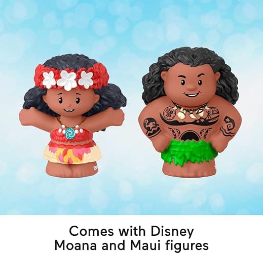 Fisher-Price Little People Toddler Toy Disney Princess Moana & Maui’s Canoe Sail Boat with Figures for Pretend Play Ages 18+ Months​ thumbnail 5