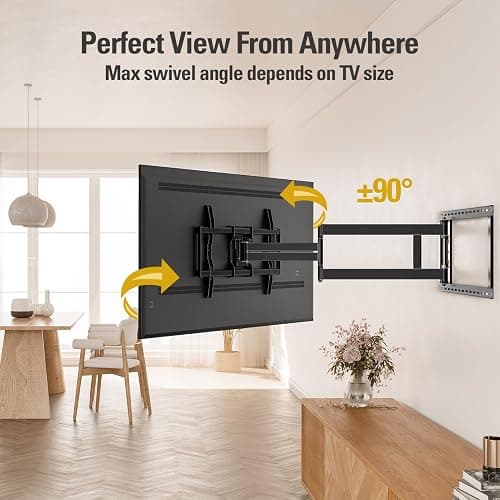 Mounting Dream Long Arm TV Wall Mount Full Motion TV Mount for 42-94" TVs | Wall Mount TV Bracket with 40" Extension Arm, Swivel & Tilt, Fits 16", 18", 24" Studs, Max VESA 800x400mm, Holds up to 150lbs thumbnail 4